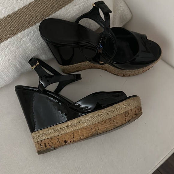 A pair of black patent leather Gucci wedges! Used but lots of life in them! - Picture 5 of 5
